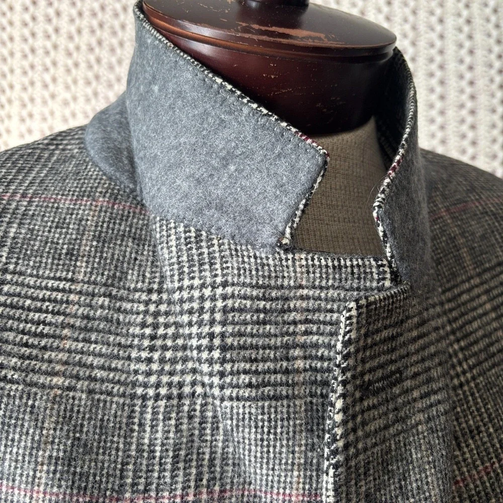VTG Camelhair Windowpane Blazer Brooks Brothers Wool Jacket Sport Coat Sz 46-48